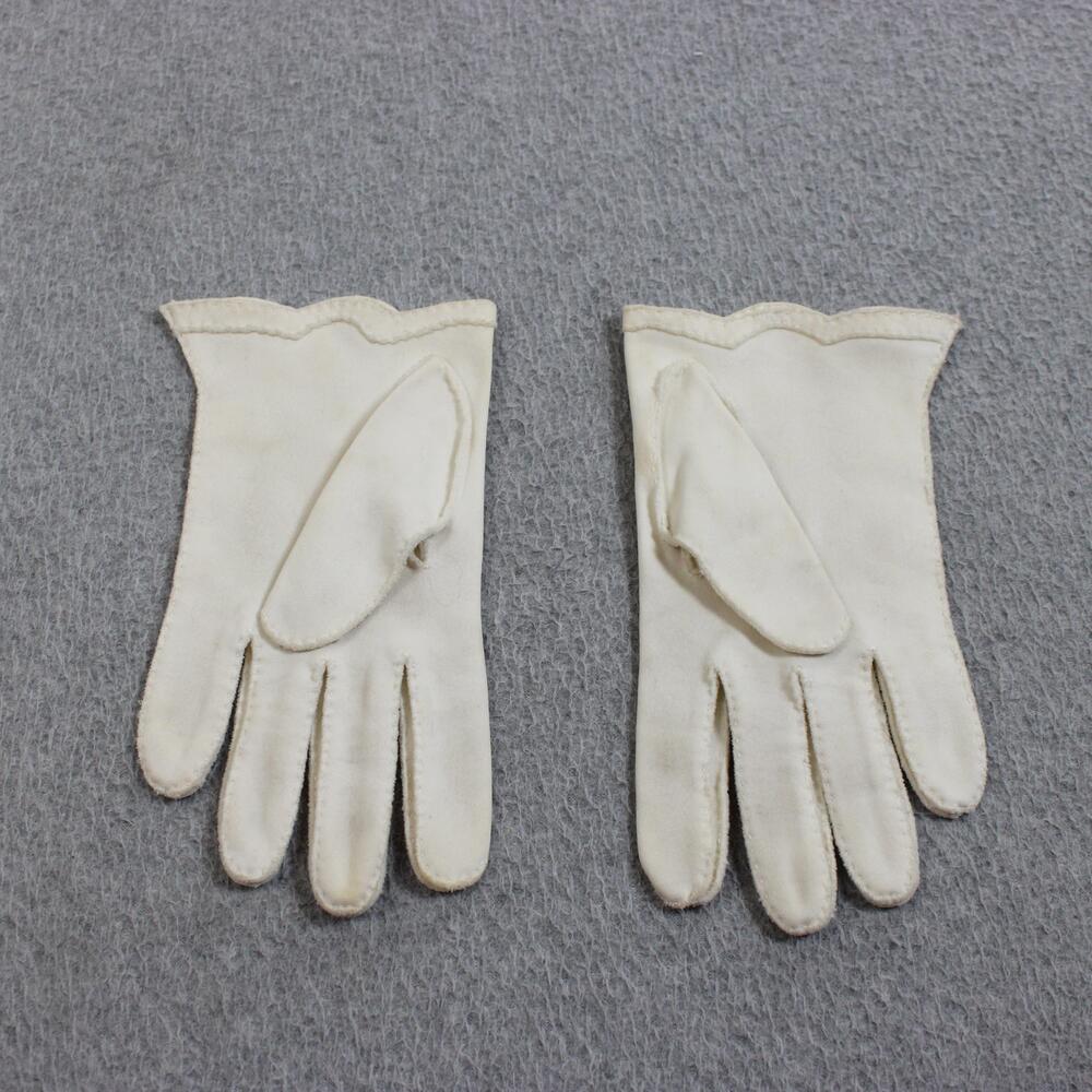 Vintage Gloves Women One Size White Lace Embroidered Wrist Formal Lot Cosplay - Picture 3 of 12
